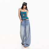 2026 Summer Thin Vintage Straight Jeans Loose-Render Silk Lesel