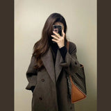 Maillard Wears A High-Grade Feeling Of Hair, The Woman's Autumn And Winter Thick Knee Long Korean Wind Coat