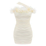 French Temperament Pure-Temperate Tective Dress Women's Autumn And Winter New Design Feel Tight-Backed Ass Short Skirt