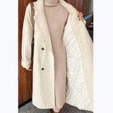 Large-Size Loose Cotton Thicken Suit And Collar Hair In The Coat In The Long Plush Coat Plus Cotton Inside