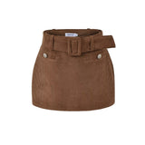 Korean Pink Skirt Short Skirt Female Feel Wicked Bag Hip Skirt Pure Desire A Skirt High Waist Miu-Sided Skirt
