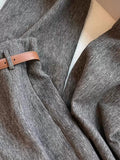 CHAO Class Recommended! Gray Wool Wide Leg Pants Women Autumn And Winter Warm Trousers Soft Woolen Trousers
