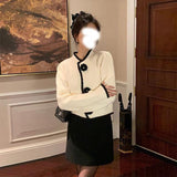 Small Fragrant White Languid Soft Glutinous New Chinese Knitted Cardigan Art Raw Milk �qœµ Sweater Coat Women Wear Autumn And Winter