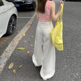 YC& Vintage High-Waisted Broad Legs Pants With A Sense Of Drag Spring And Summer Jeans Women & Trousers Lengthened