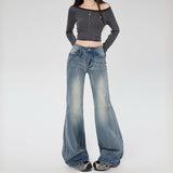 2025 Autumn New Retro Low-Rise Bamboo Pattern Design Does Not Stick To Leg Thin Horn Trousers Trousers Trousers Trousers