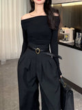 Early Autumn New Able-Wear Temperamental Women's Fashion Fashion Fashion High-End Feeling Small Fragrant Shoulder Trousers