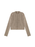 Girls Old Money Blossom Collection Loose Sweater Coat / Knitted Sweater Short Dress Set