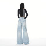 2026 New || Do Old Cat Must Be Wrinkled | Loose Broad-Legged Jeans Small Jeans Wide-Legged Trousers