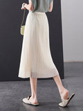 Special Counter Quality 2026 Summer New Fashion Temperament High Waist Thin Toothpick Folding Straight Body Skirt Female Thin