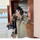 Small Senior Windwear 2025 Early Autumn Three-Dimensional Cut Medium Long Loose Silting High Atmosphere Sense Coat