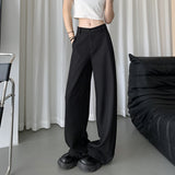 Real Shooting! 2025 New Good Wear Lulu Simple High-End Vertical Barrel Thin Scissors Trousers Slacks Gray