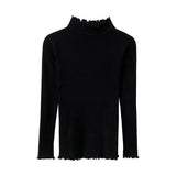 Side Half-High Collar Wood Ear In A Sweater With Knitted Bottom Shirt Women's Autumn And Winter 2025 New Top Women's Clothing