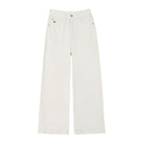 6628 Lyselle Tiansi Soft Jeans Women's Summer Thin 2026 High-Waisted Thin Nine-Point Straight Broad-Legged Trousers