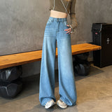 High Quality Wide-Legged Jeans Women 2026 New Anti-Color Drag Hanging Straight Trousers