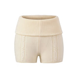 Sweet Babes Pink Knitted Jersey Shorts Trousers Autumn High-Waist Elastic Slimming Hot Pants New