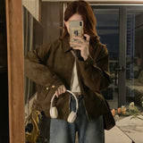 Millard Short Denim Jacket Retro Design Languid Chic Style Cool Leather Jacket Fashion 100