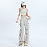 1607 Six-Color Summer New Fast-Drying Women's Trousers Tight Rope High Waist Wide Feet Tall Tall