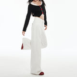 White Loose Broad Leg Pants In The Spring Of 2026 New Straight Pantyhose And Trousers & Longer Yichun