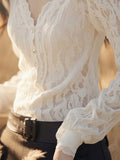 Spring French Unique Beautiful Niche High-End Light Luxury High-End Gentle Style Design White Lace Top