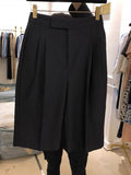 Five-Point Suit Trousers Women's Summer Thin 2025 New Large-Size Women's Loose Thin High-Waisted Wide-Legged Shorts