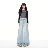 2026 New || Do Old Cat Must Be Wrinkled | Loose Broad-Legged Jeans Small Jeans Wide-Legged Trousers