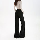Early Spring Retro Nostalgic Micro-Horn Loose Thin Not Leg Horn Jeans Women's Elastic Slime