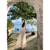 2025 New Oxygen-Permeable Skirt With Romantic Atmosphere Knitted Throbbing Dress Women's High-End Holiday Dress