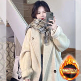 2026 Hepburn Wind Hair This Coat Autumn And Winter Korean Version Of The Loose Small Man This Coat Woman Long Plus Thicken Thick