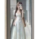 The New French Bubble Sleeves Of The Women's 2026 Summer Dress With A Long Skirt With A Thin Temperament