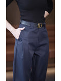 Casual Sickle Pants Women Spring And Autumn New High-Rise Thin Straight Barrel Small Design Sense Harlan Pants
