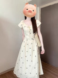 French Rag Bubble Sleeve Dress Women's Summer 2025 New Niche Temperament Beautiful Dress