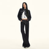 25Th Ootd! | Deconstructive Shoulder-To-Shoulder Jacket Original Bull-Colored Jeans Spring Pattern Cotton