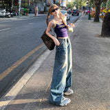 YC& Vintage Low-Rise Loose-Fitting Broad-Legged Trousers Thighs Thighs Thighs Horny Jeans Women's Spring And Summer & Trousers Lengthened