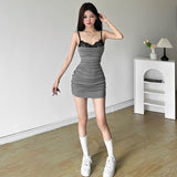 French Design Dress Woman 2025 Spring And Summer New Hot Girl Wearing Slings Tight Waist And Hip Skirt