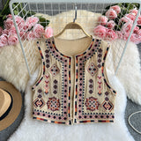 Vintage Bohemian Women's Summer Heavy Industry Embroidery Loose Design Sense Light Luxury Chic Temperament Blouse Tide
