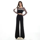 Muscular Micro-Tamps YKK Simple Style Small Man Does Not Stick To The Leg Micro-Thorns Denim Trousers Lengthen Pattern