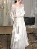 [Floating Half Day] High-Level Design Slender Lace A Fishtail Skirt Suit