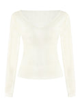 100 Wool Old Money Wind Wool Sweater Women's Winter Bottom Tops High Sense
