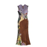 New Chinese Fainting Retro Chic Design Unique Exquisite And Beautiful Print Dress Women's New Summer Dress