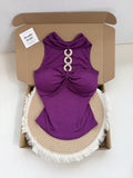 927# Summer New Pure Desire Diamond Chain Hanging Neck Vest Wearing A Niche Sexy All-In-One With Chest Cushions Thin