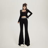 YC& Vintage Spice Girls Slim Skinny Fashion Stretch Stretch Horns And Horns Longer Autumn/Winter Casual Pants