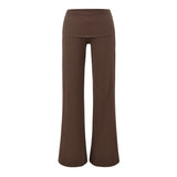 Spice Girls Jersey Knitted Loose-Fitting Trousers Autumn New Casual Straight Trousers Wide-Legged Trousers Women