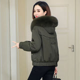 Pai Over The Women's Winter New Cotton Coat Small Man To Thicken The Waist To Keep Warm Collar Coat