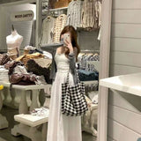 Set Women's Early Autumn New Cardigan Coat Sling Vest Top Sweet Thin Half Skirt Three-Piece Set