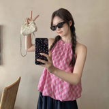 Flower Brjaf Women 2026 Summer New Retro Plaid Sleeveless Shirt Loose Thin Slings