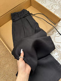 CHAO Class Recommendation! Old Money Style High-End Silk Silk Silk Trousers Women Loose Straight High Waist Wide Leg Pants Summer