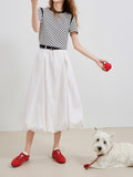 Elegant Half-Dressed Women 2025 Summer New Design Sense High-Rise Simple Thin Floral Skirt