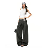 26Th Ootd!|2026 Spring New Design Feeling Casual Broad Legs Loose Thin Set Suit Pants