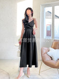 French Vintage Swear Sexy Super Fairy White Suspension Dress Seaside Vacation Dew Beach Dress Women's Summer