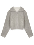 Heavy-Pound Coarse Needle Four-Color Fixed Dye-Cifting Knitted Jersey Women's Autumn Two-Color 1:1 Sweater Coat Woman